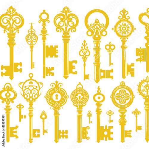set of golden keys