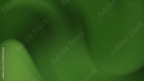 Abstract green wave pattern with smooth gradients creating a tranquil and serene background