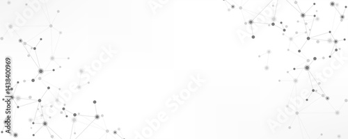 Molecular structure and genetic engineering, molecules DNA, neural network, scientific research. Abstract background for innovation technology, science, healthcare, and medicine