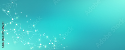 Molecular structure and genetic engineering, molecules DNA, neural network, scientific research. Abstract background for innovation technology, science, healthcare, and medicine