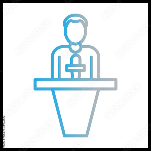 News Anchor Icon Design