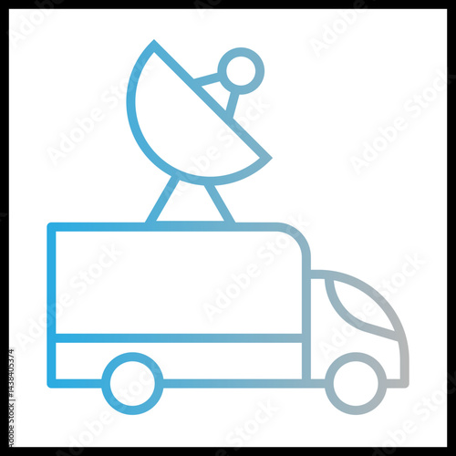 Broadcast Van Icon Design