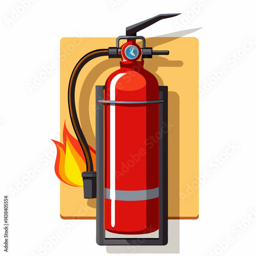 Emergency Fire Extinguisher Isolated