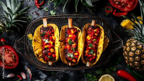 Grilled Pork Tacos with Pineapple