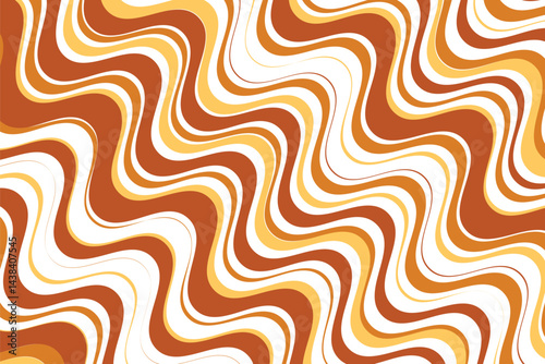 simple abstract lite dark orange brown cream color thin to thick smooth diagonal zig zag line pattern retro wavy lines pattern