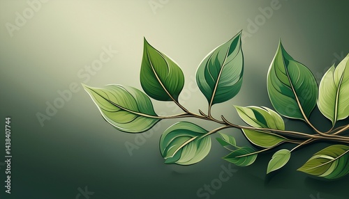 a leafy green branch with a few leaves on it