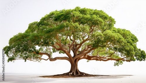 isolated white background featuring a siamese rosewood tree