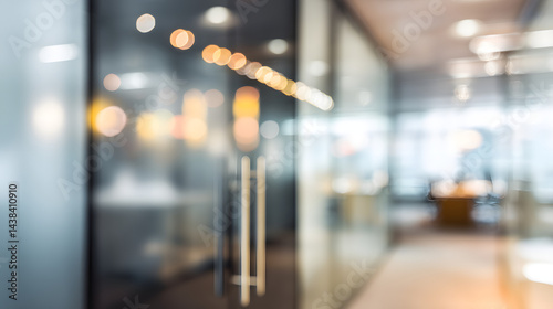 Wallpaper Mural Dynamic office environment corporate space blurred interior modern design professional setting Torontodigital.ca