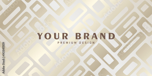 Elegant vector background with gold geometric minimalistic pattern. Template for cover, business card, invitation, poster, flyer, social media, prestigious voucher, banner, ads.