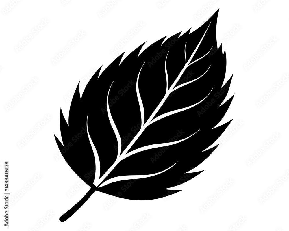 Fototapeta premium Leaf Vector Illustration | Natural Leaf Silhouette SVG Design for Cricut