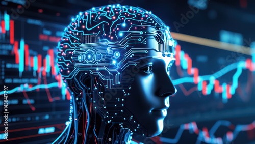 Artificial intelligence ai machine learning deep learning neural network technology and finance stock market