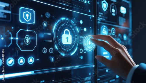 Cybersecurity data protection privacy network security information technology digital safety concept