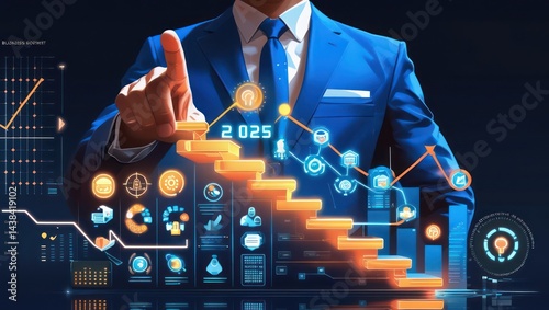 Business growth strategy financial analysis data analytics investment planning future success vision goal achievement