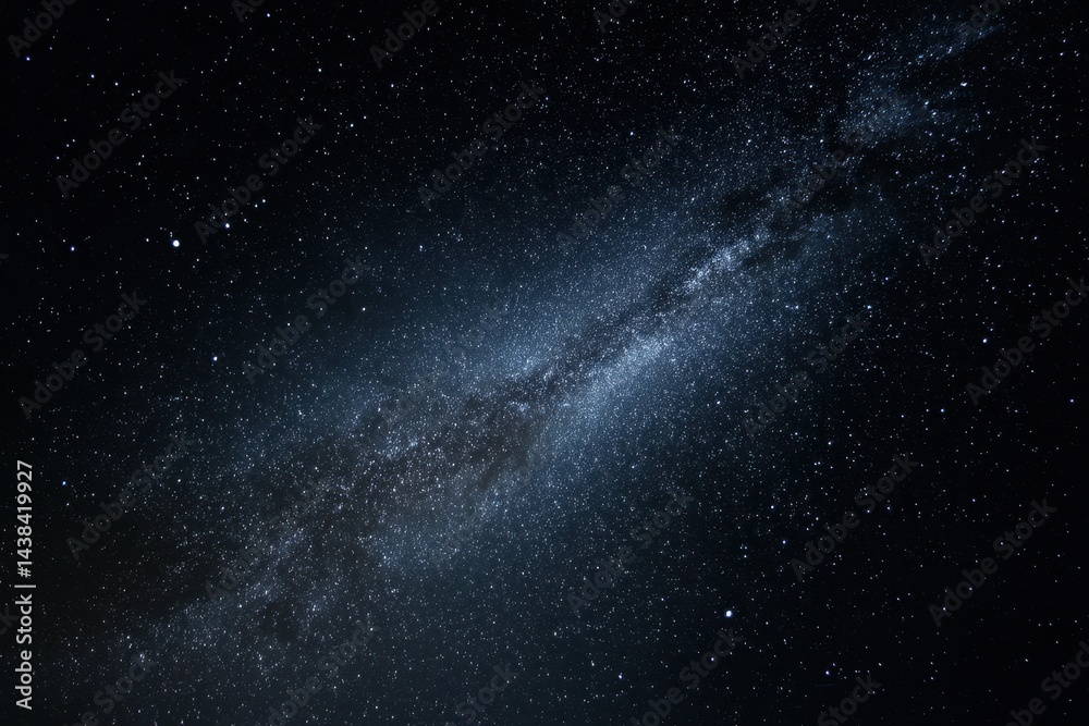 Fototapeta premium Night Sky with Milky Way Galaxy