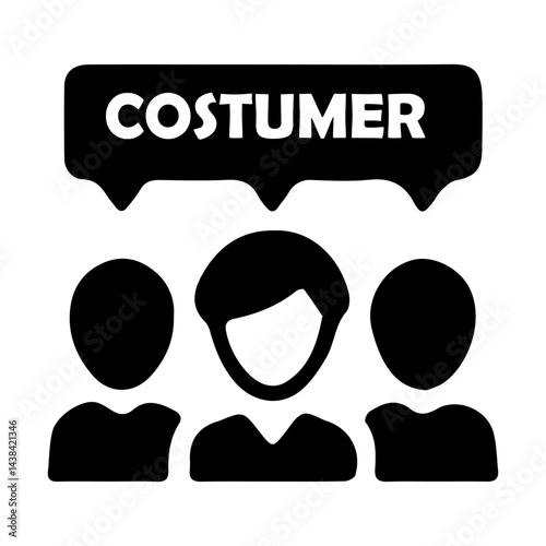 black costumer icon