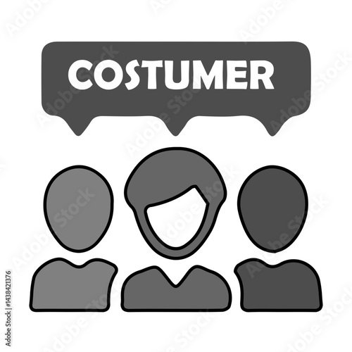 grey costumer icon