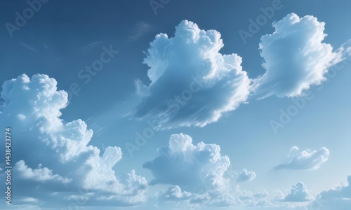 Soft, light blue gradient background featuring ethereal, blurred cloud formations Perfect for gentle designs , cloud-like, abstract