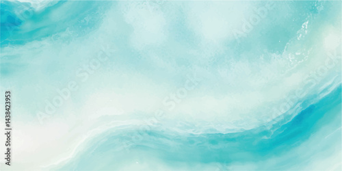 A soothing ocean-inspired watercolor painting in gentle blue and green shades. Abstract and flowing, ideal for relaxing visuals and branding.
