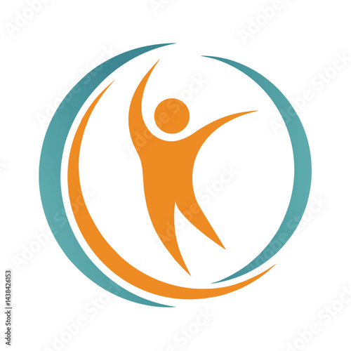 Human Growth Abstract Vector Design.