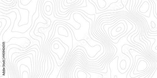  Modern design with White background with topographic wavy pattern design.paper texture Imitation of a geographical map shades.Topographic map background geographic line map with elevation assignments