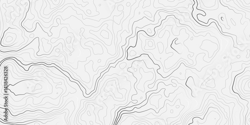  Modern design with White background with topographic wavy pattern design.paper texture Imitation of a geographical map shades.Topographic map background geographic line map with elevation assignments