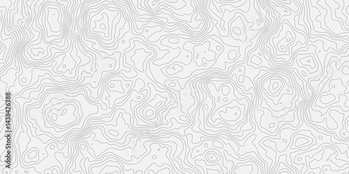  Modern design with White background with topographic wavy pattern design.paper texture Imitation of a geographical map shades.Topographic map background geographic line map with elevation assignments