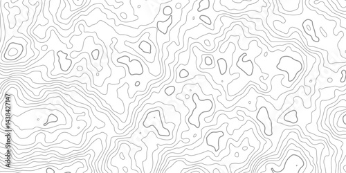  Modern design with White background with topographic wavy pattern design.paper texture Imitation of a geographical map shades.Topographic map background geographic line map with elevation assignments