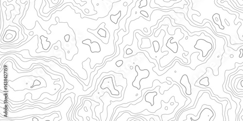  Modern design with White background with topographic wavy pattern design.paper texture Imitation of a geographical map shades.Topographic map background geographic line map with elevation assignments