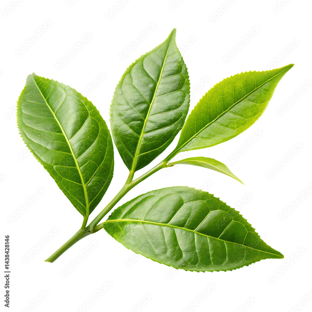 Obraz premium green leaf isolated on transparent background