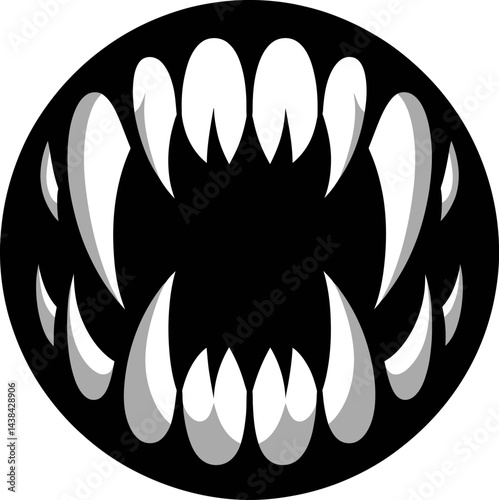 Ferocious Fangs A Graphic Illustration of Sharp Teeth