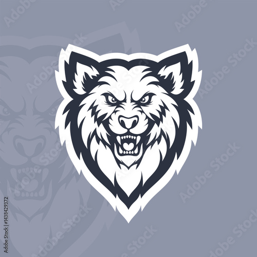 Wolf mascot logo design vector