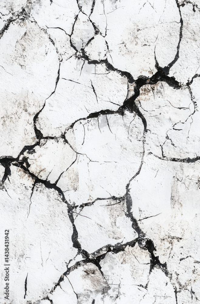 Obraz premium Cracked White Wall Texture