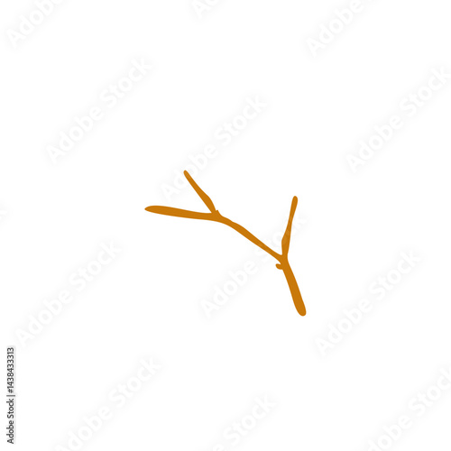 Cartoon wooden twig