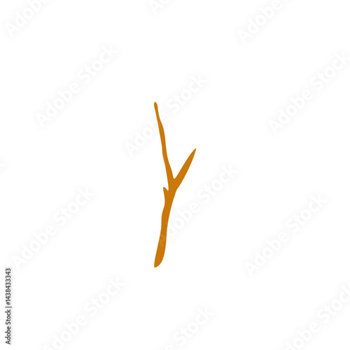 Cartoon wooden twig
