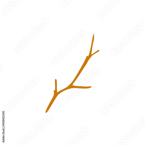 Cartoon wooden twig