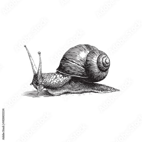 Snail vector design isolated on white background