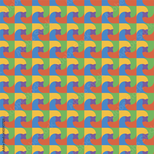Geometric Vector Pattern 8 for wrapper design, packaging or printing on textiles, clothes