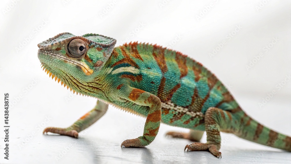 chameleon on a white background chameleon on a white background