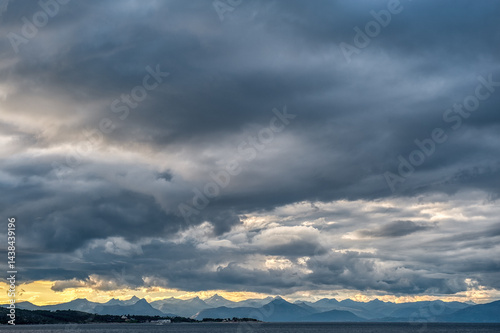 Obraz na płótnie The beautiful landscapes of Storjord, Norland, Norway w salonie