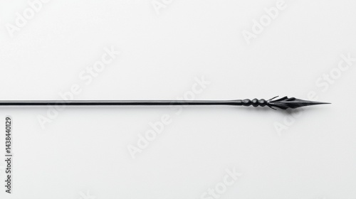 A black spear with a twisted handle.