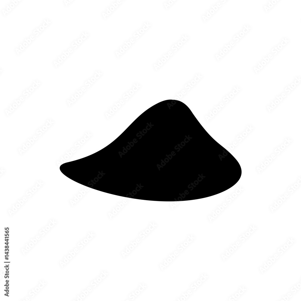Fototapeta premium Dirt mound silhouette 