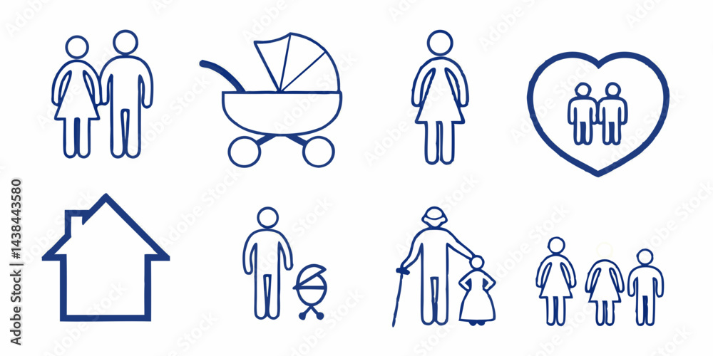 Fototapeta premium Insurance elements vector icon list , Vector illustration Health checkup icon set. Medical care service symbol collection. 