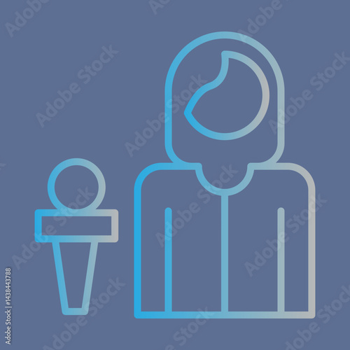 TV Presenter Icon Design