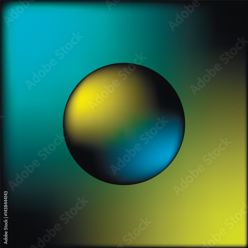 Realistic color 3d sphere and ball. Illustration of a color sphere with backlight.