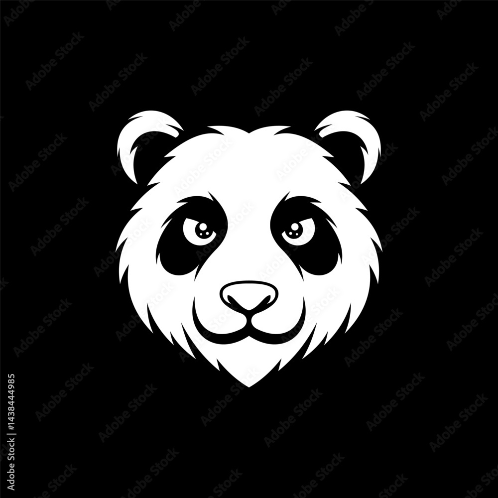 Panda face, mascot logo vector Panda face, mascot logo vector