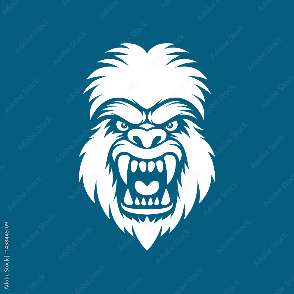 Fototapeta premium Yeti head, mascot logo vector