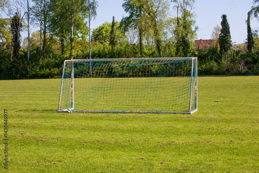 Fototapeta premium Soccer goal from behind