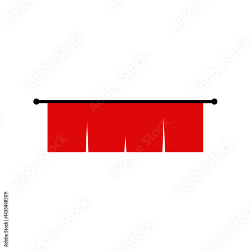 Simple red curtain vector illustration 