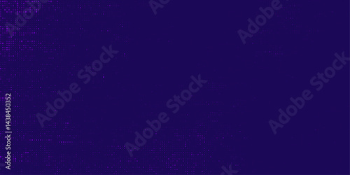 Abstract blue halftone circles pattern consists of different dots isolated on dark background. Geometric shape elements for presentation design. Dotted background as design element.