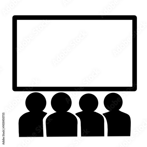 business people holding blank board